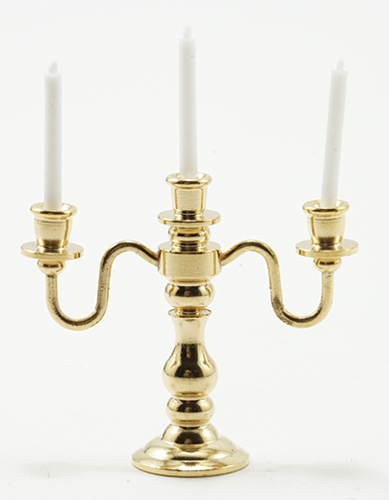 Dollhouse Miniature 3-Arm Candelabra